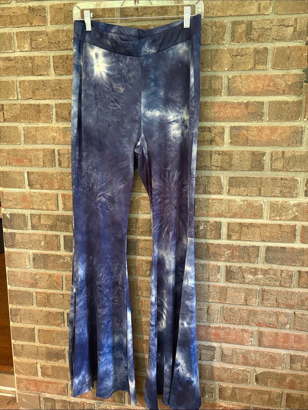 Tie-Dye Flare Pants - Navy Blue